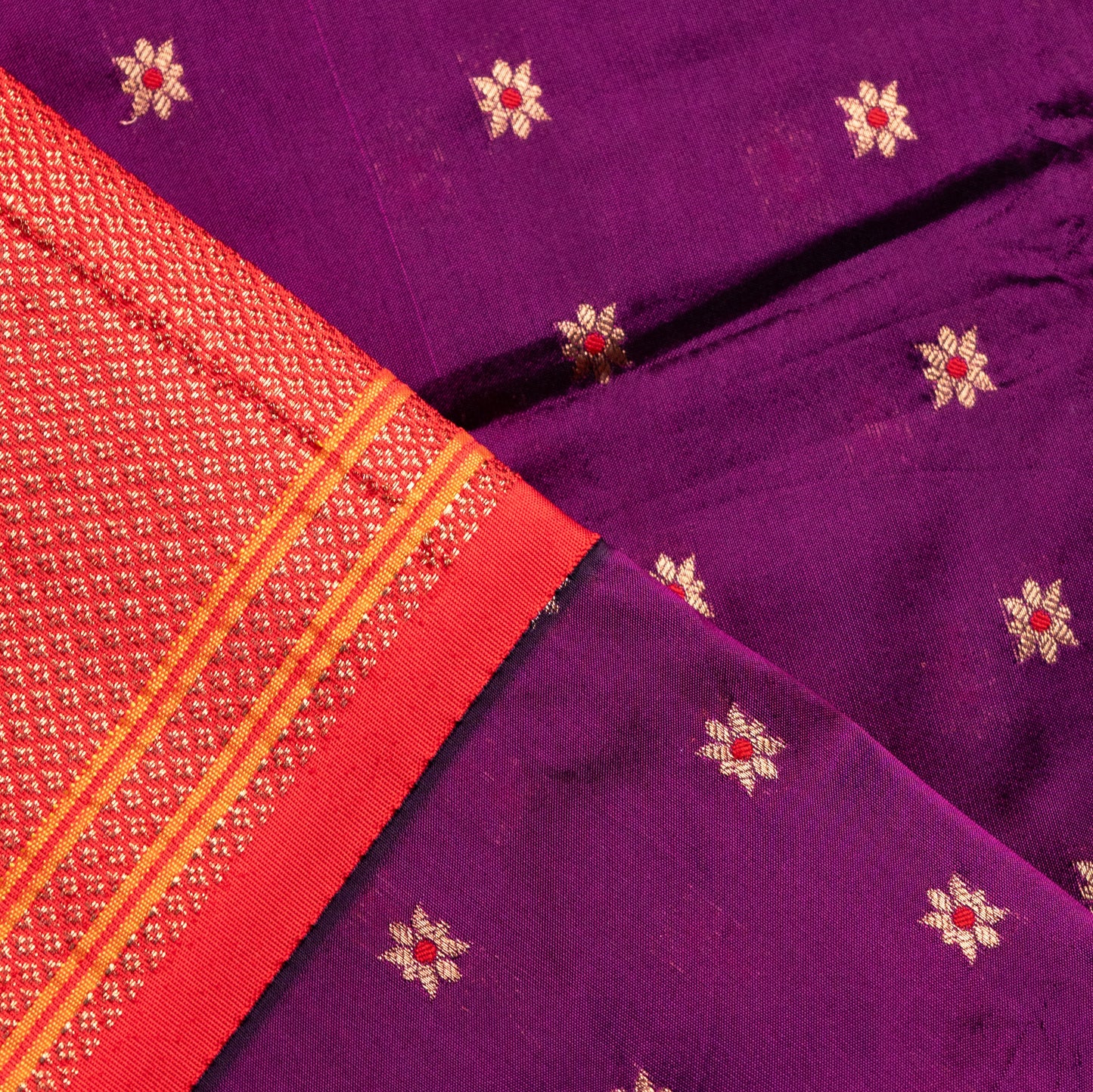 Wine Paithani Saree Contrast Border