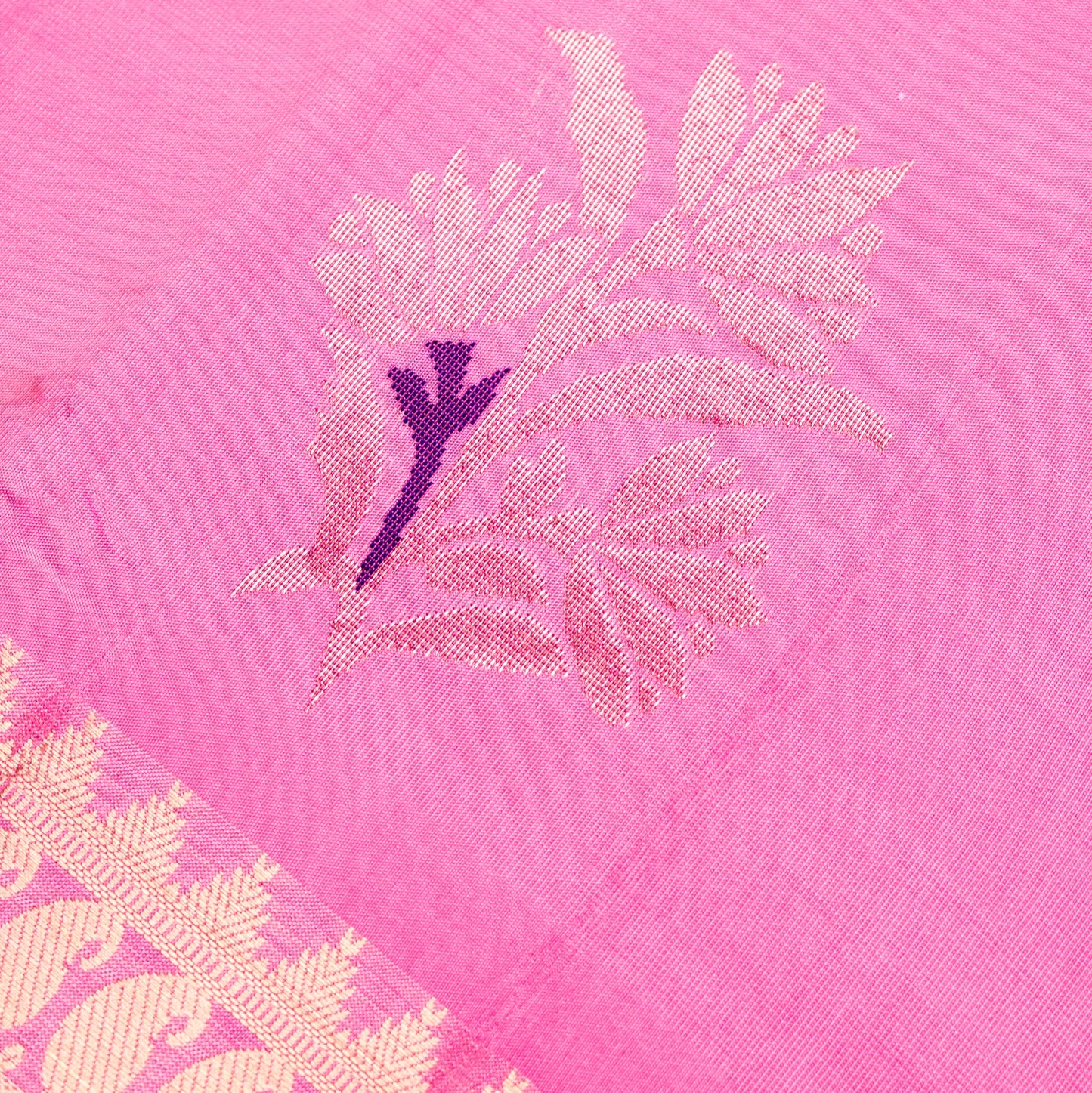 Pure Kanchipuram Baby Pink with Large Border