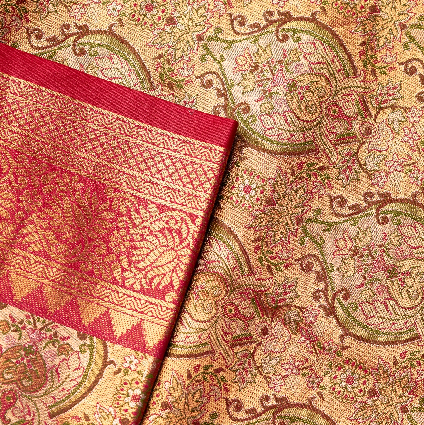 Pastel Pink Art Tissue Kanchipuram Saree with Border