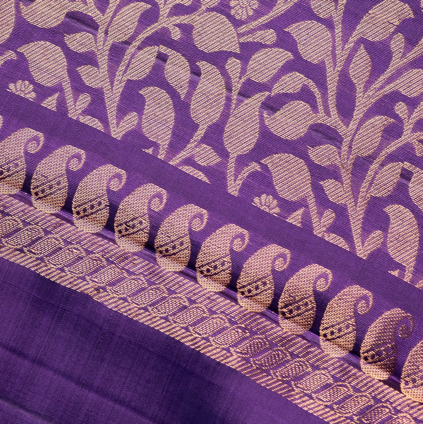 Pure Kanchipuram Saree in Dark Mustard