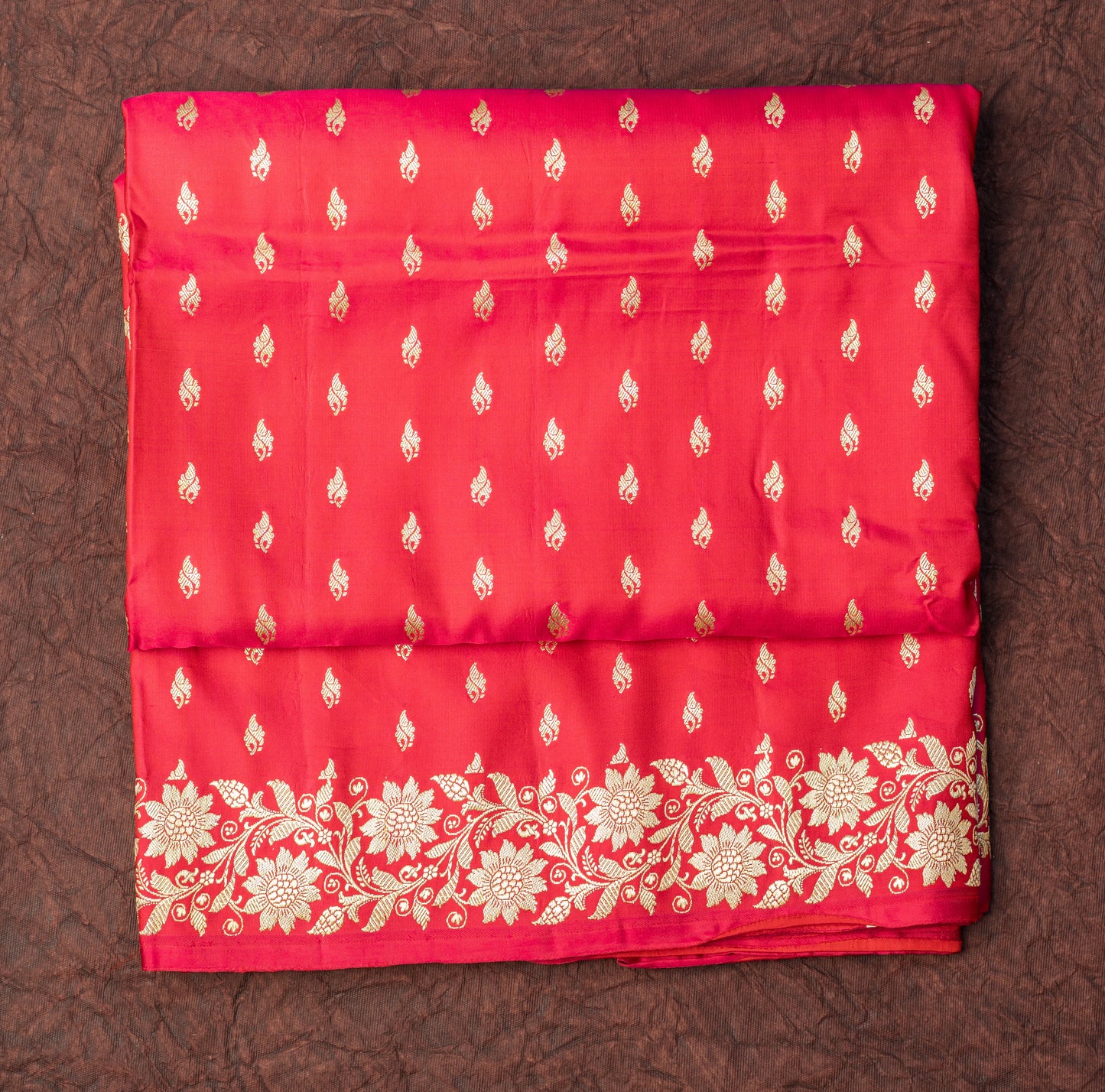 Pure Banarasi in Rani Pink Saree with Meenazari Border
