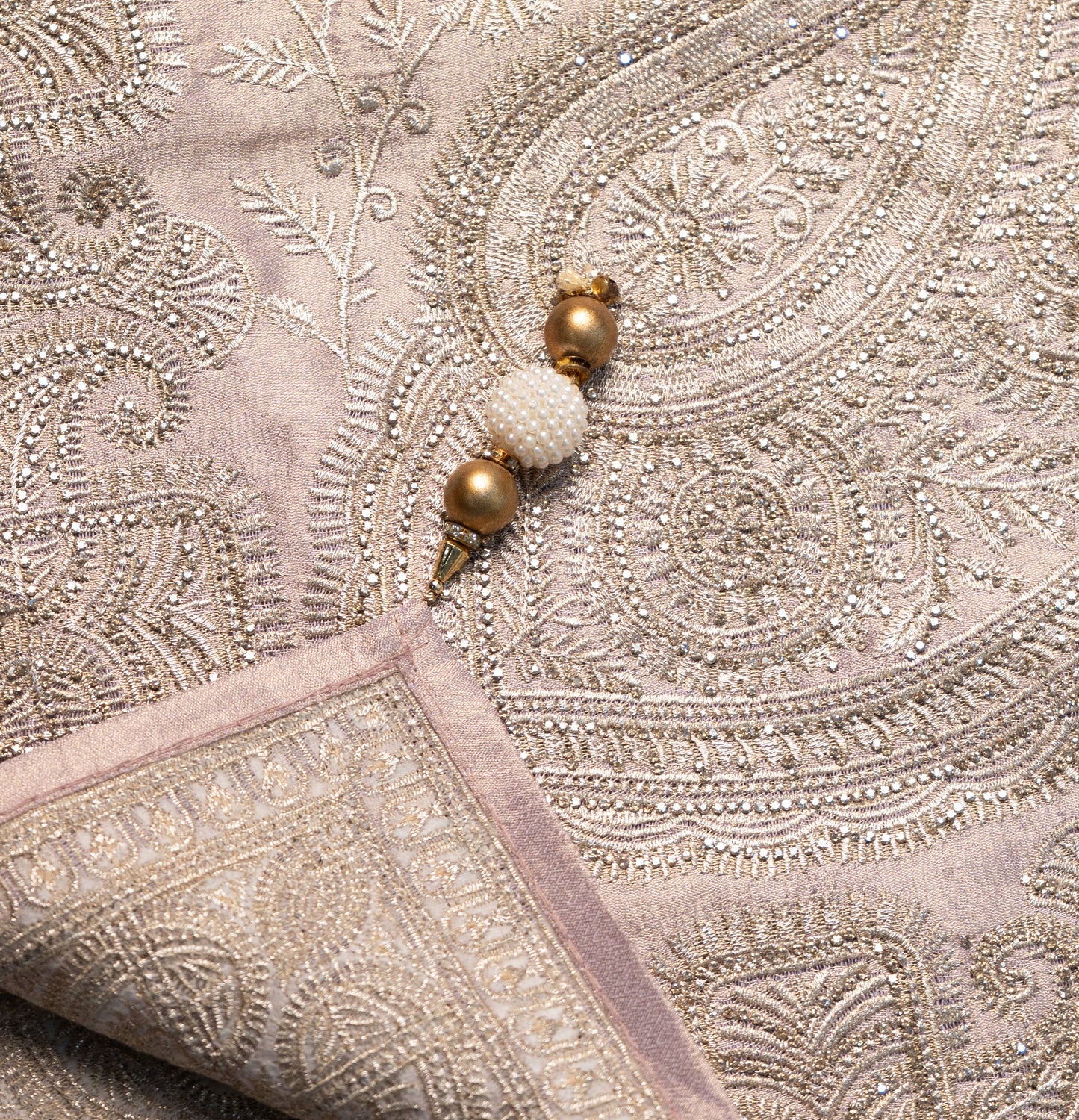Steel Pink Designer Saree Shimmer Stone Work