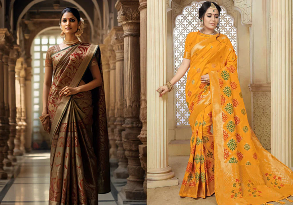 Comparing Kanjeevaram vs. Banarasi Silk Sarees: What's the Difference?