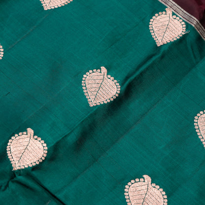 Pure Kanchipuram Coffee Green with Fern butta