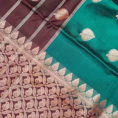 Pure Kanchipuram Coffee Green with Fern butta