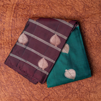 Pure Kanchipuram Coffee Green with Fern butta