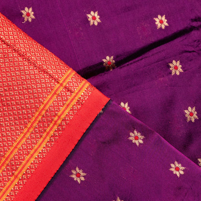 Wine Paithani Saree Contrast Border