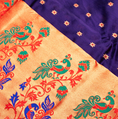 Jamun Paithani Saree Contrast Border