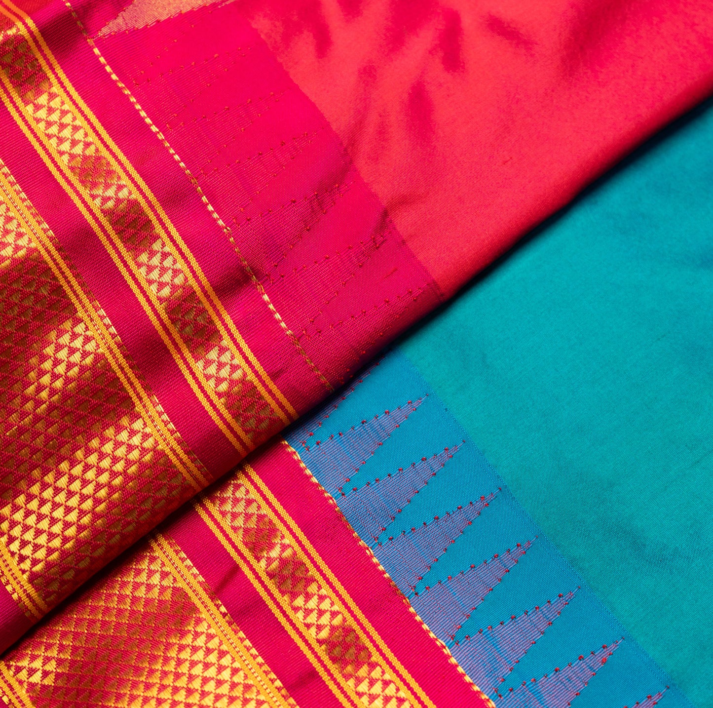 Chintamani Ilkal Saree With Contrast Border