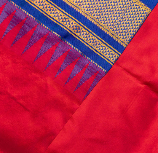 Pink Ilkal Pure Silk Saree with Contrast Border