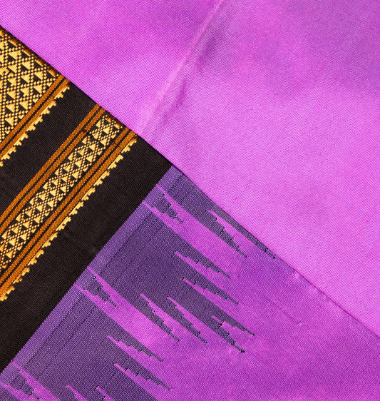 Pink Ilkal Pure Silk Saree with Contrast Border