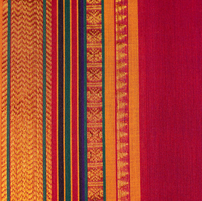 Rani Traditional Kath Padar Semi Silk Saree with Gayatri border