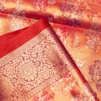 Light Pink Art Tissue Kanchipuram Saree with Border