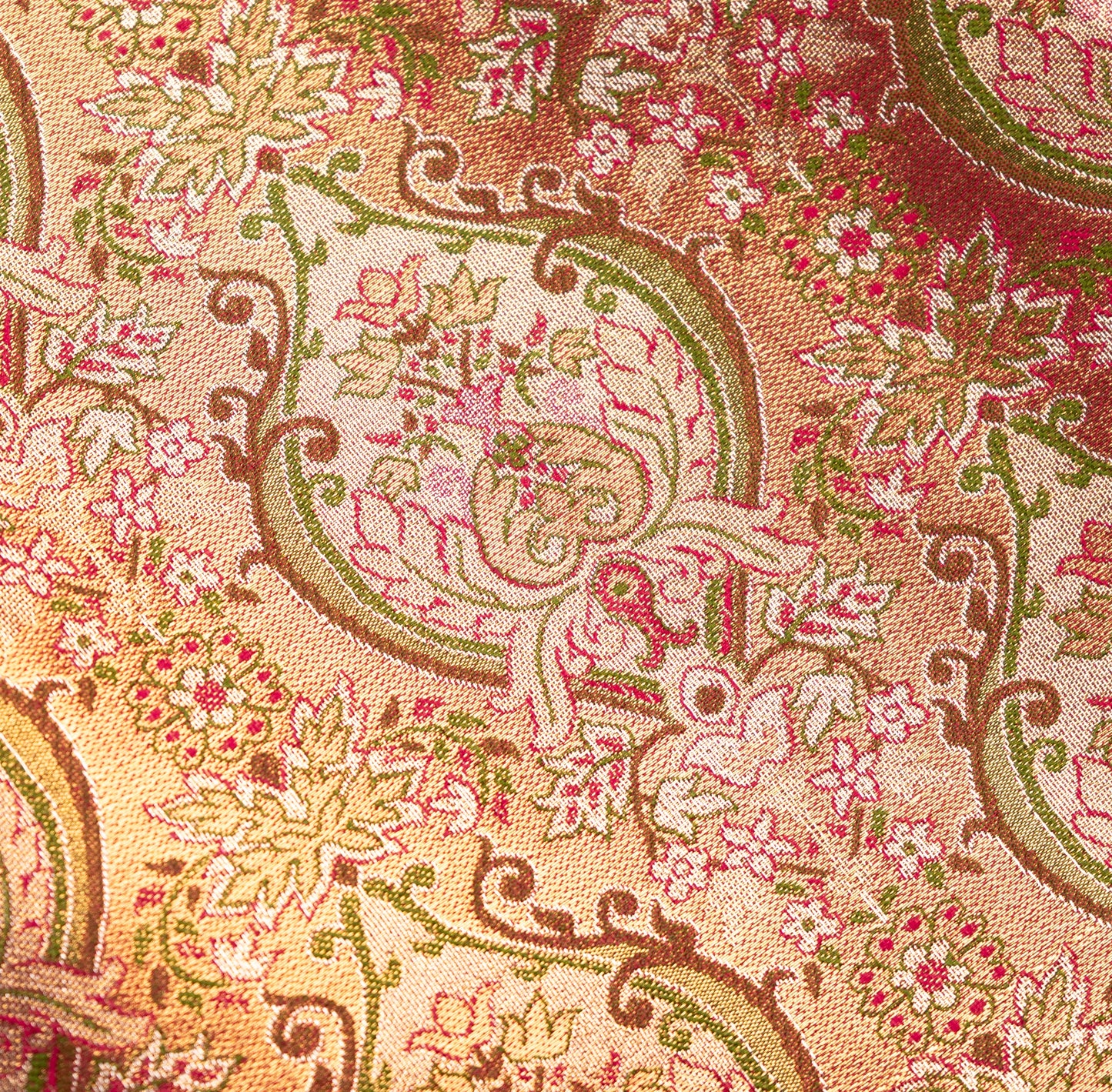 Light Orange Art Tissue Kanchipuram Saree with Border