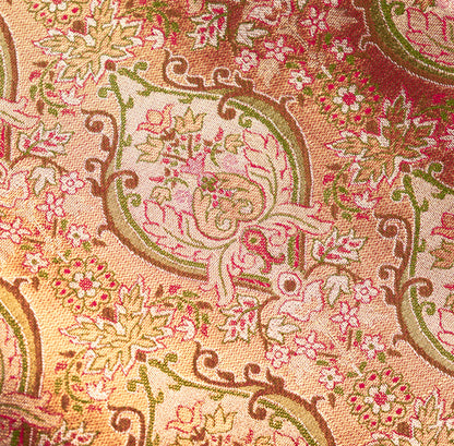 Light Orange Art Tissue Kanchipuram Saree with Border