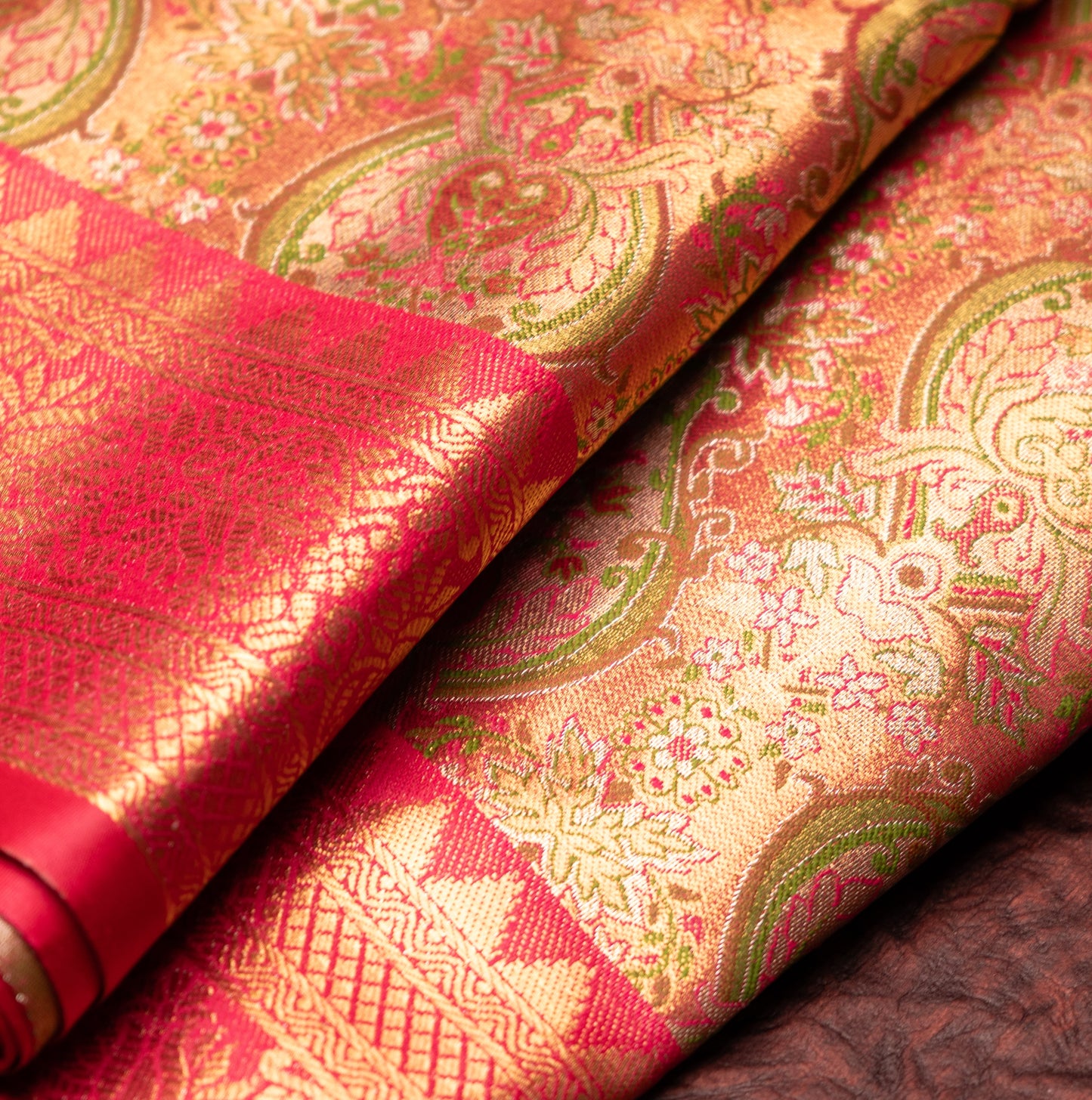 Pastel Pink Art Tissue Kanchipuram Saree with Border
