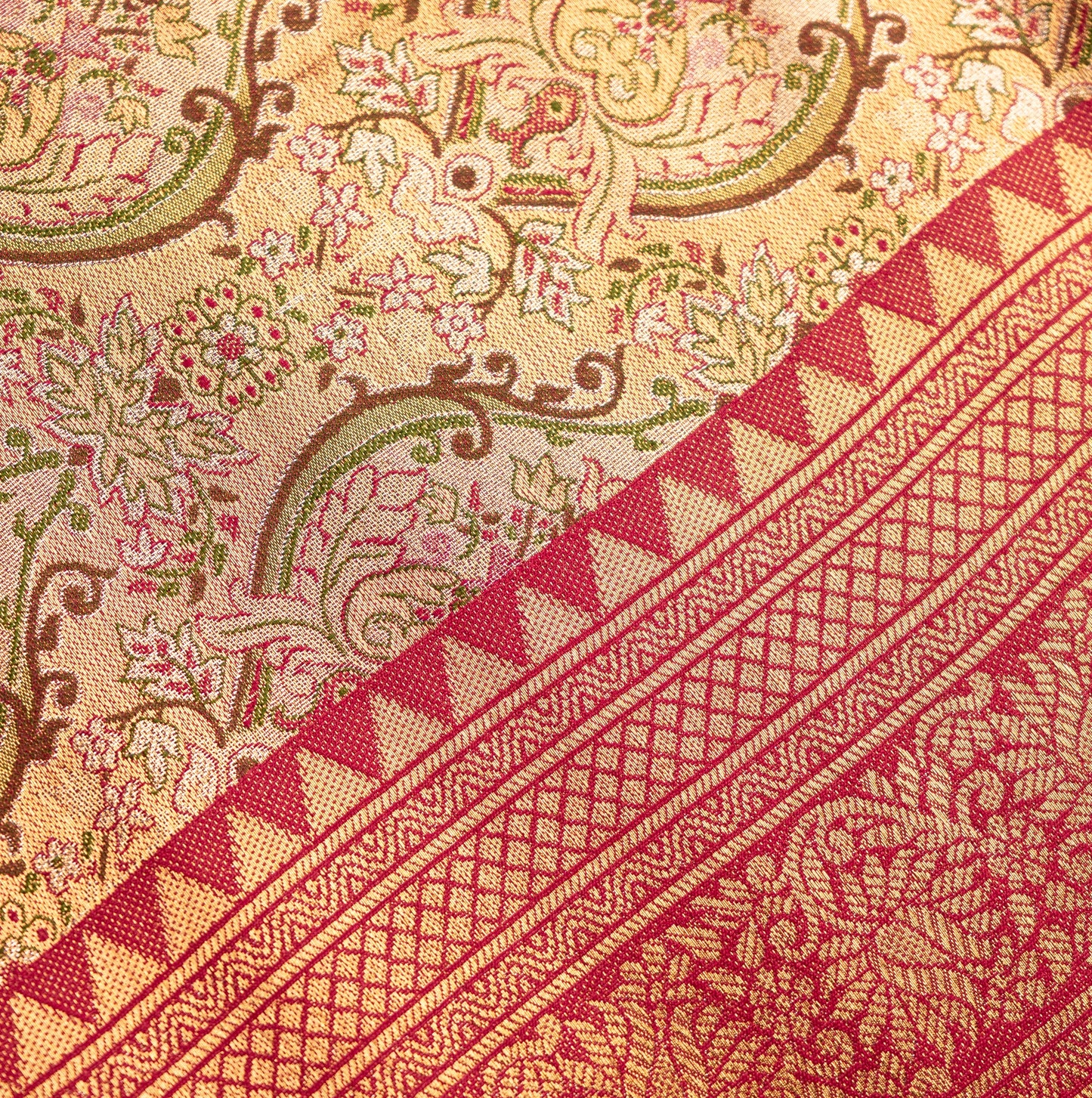 Pastel Pink Art Tissue Kanchipuram Saree with Border