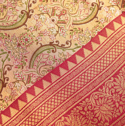 Pastel Pink Art Tissue Kanchipuram Saree with Border
