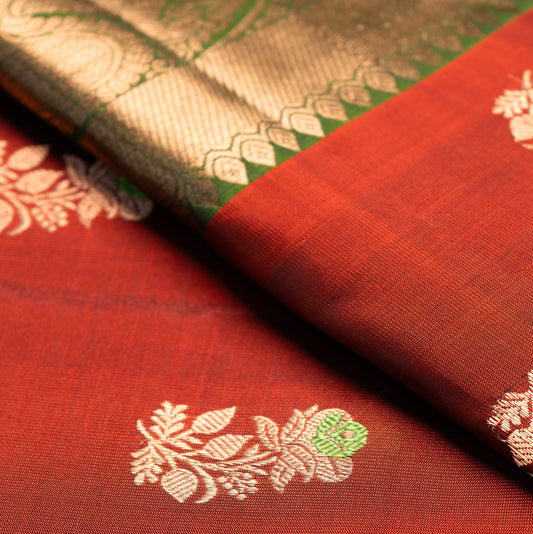 Pure Kanchipuram Saree in Maroon green