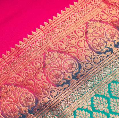 Pure Silk Pink Saree with Contrast Border