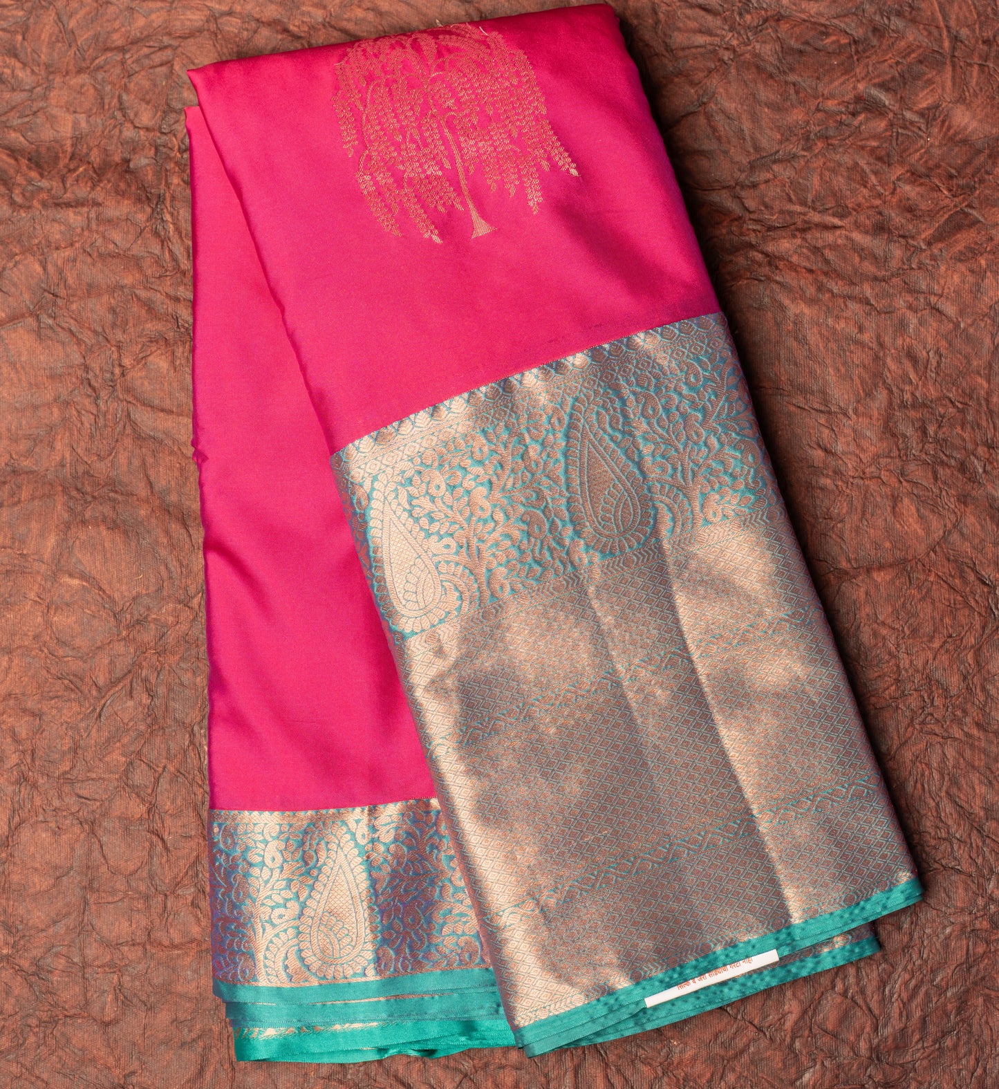 Pure Silk Pink Saree with Contrast Border