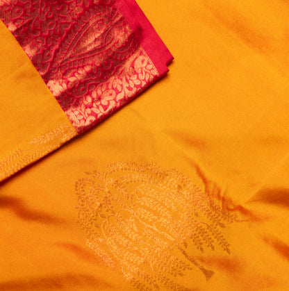 Pure Silk Yellow Saree with Border