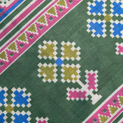 Green Patola with Zari border