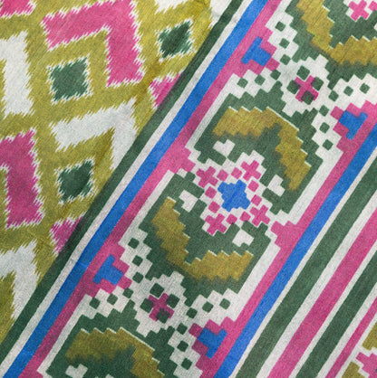 Green Patola with Zari border