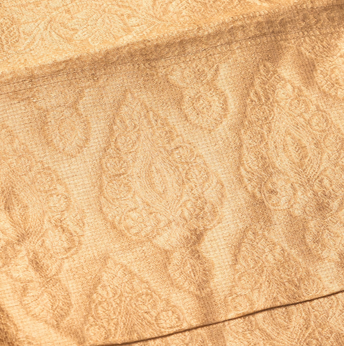 Fancy Golden Color Cotton Saree