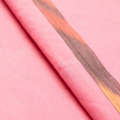Cotton Patola Saree in Baby pink with Tissue border