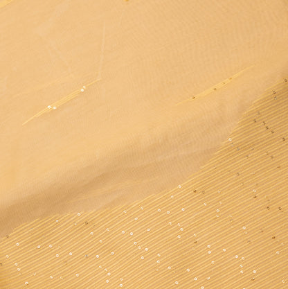 Cotton Yellow with Lining Pallu In Abla Work Tikli