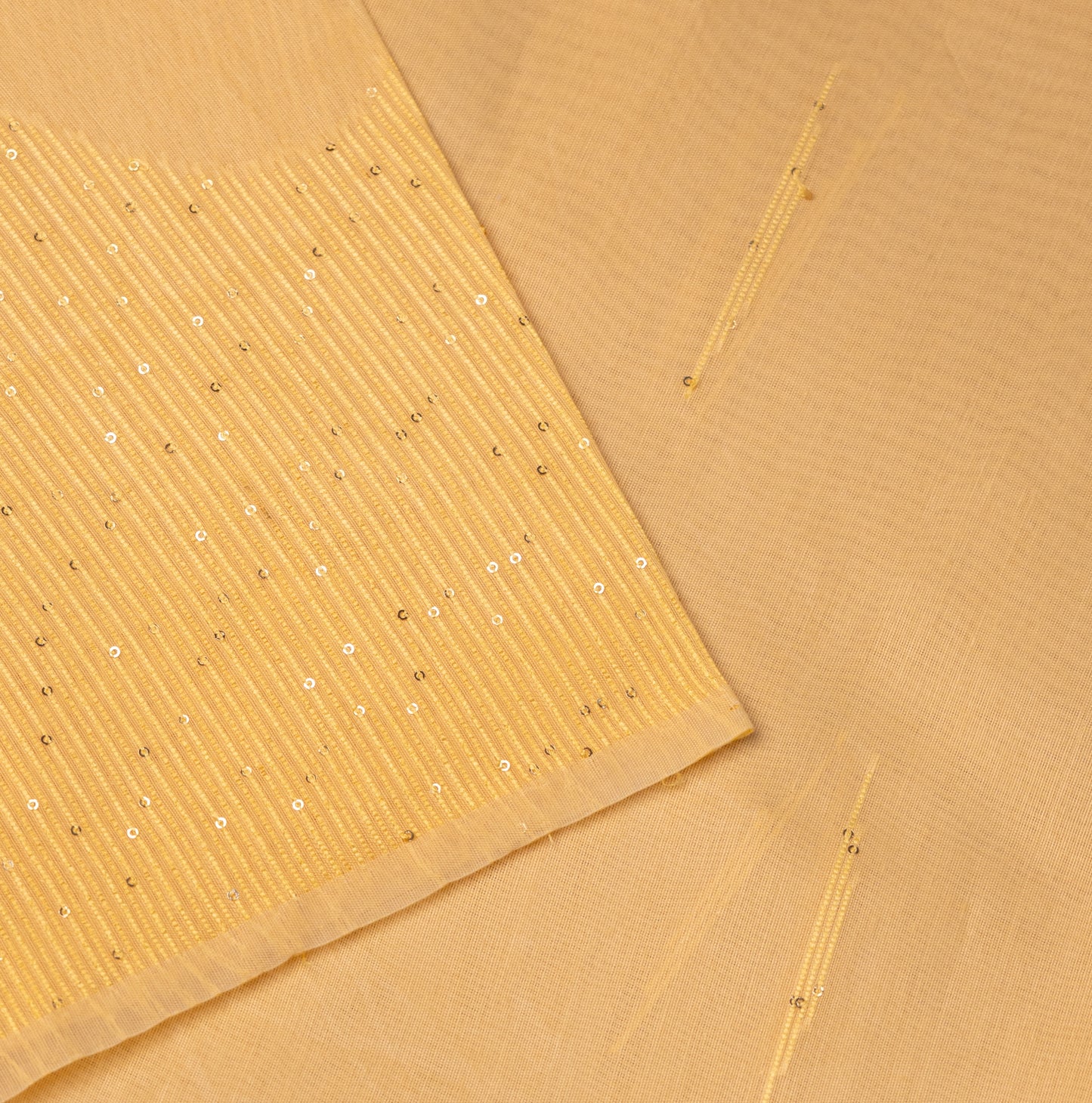 Cotton Yellow with Lining Pallu In Abla Work Tikli