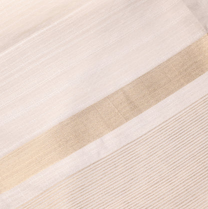 Cotton Moti Saree with Plain Lining Pallu and Zari Border
