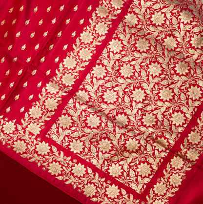 Pure Banarasi in Rani Pink Saree with Meenazari Border