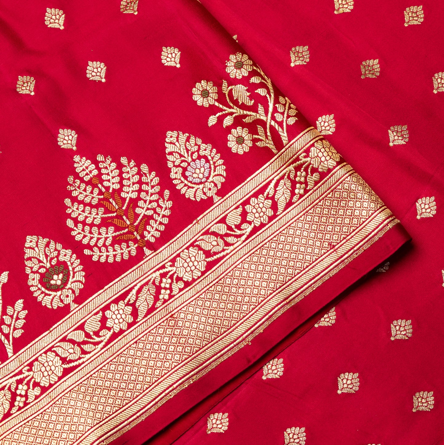 Rani Pink Banarasi Shalu Saree