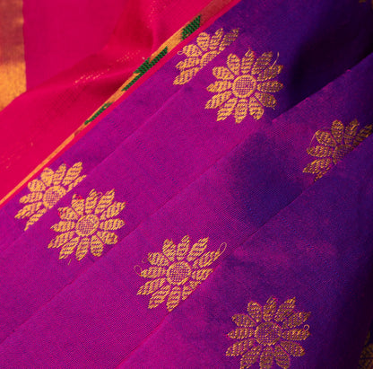 Magenta Pink Paithani Saree with Karna Phool Butta