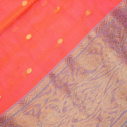 Chanderi Katan Silk in Aboli Light with Medium Border