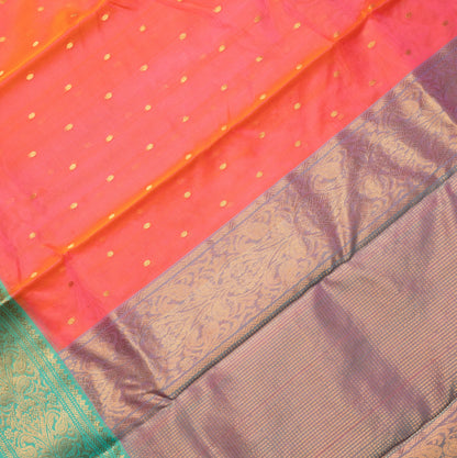 Chanderi Katan Silk in Aboli Light with Medium Border