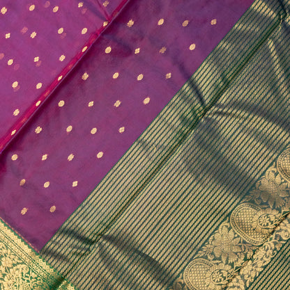 Chanderi Katan Silk Saree in Voilet