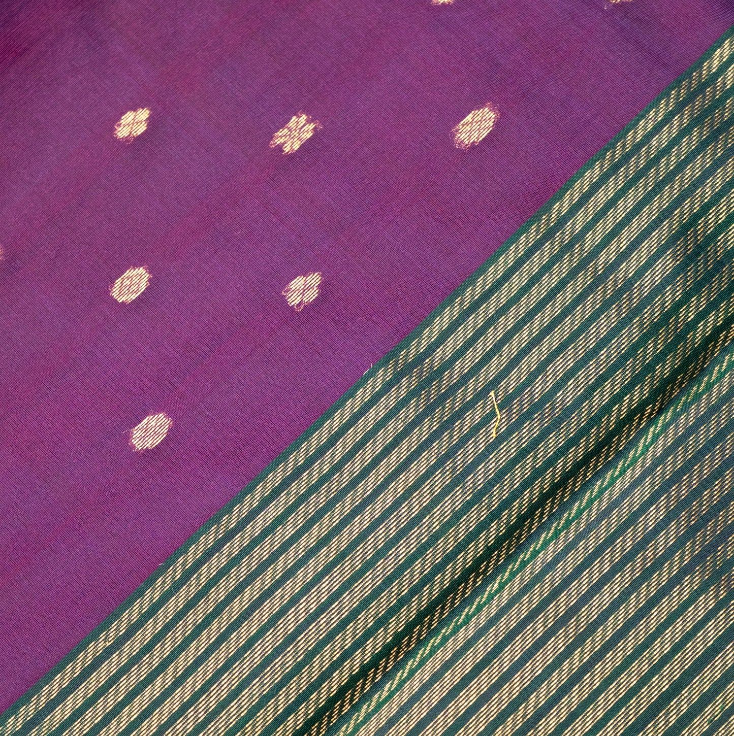 Chanderi Katan Silk Saree in Voilet