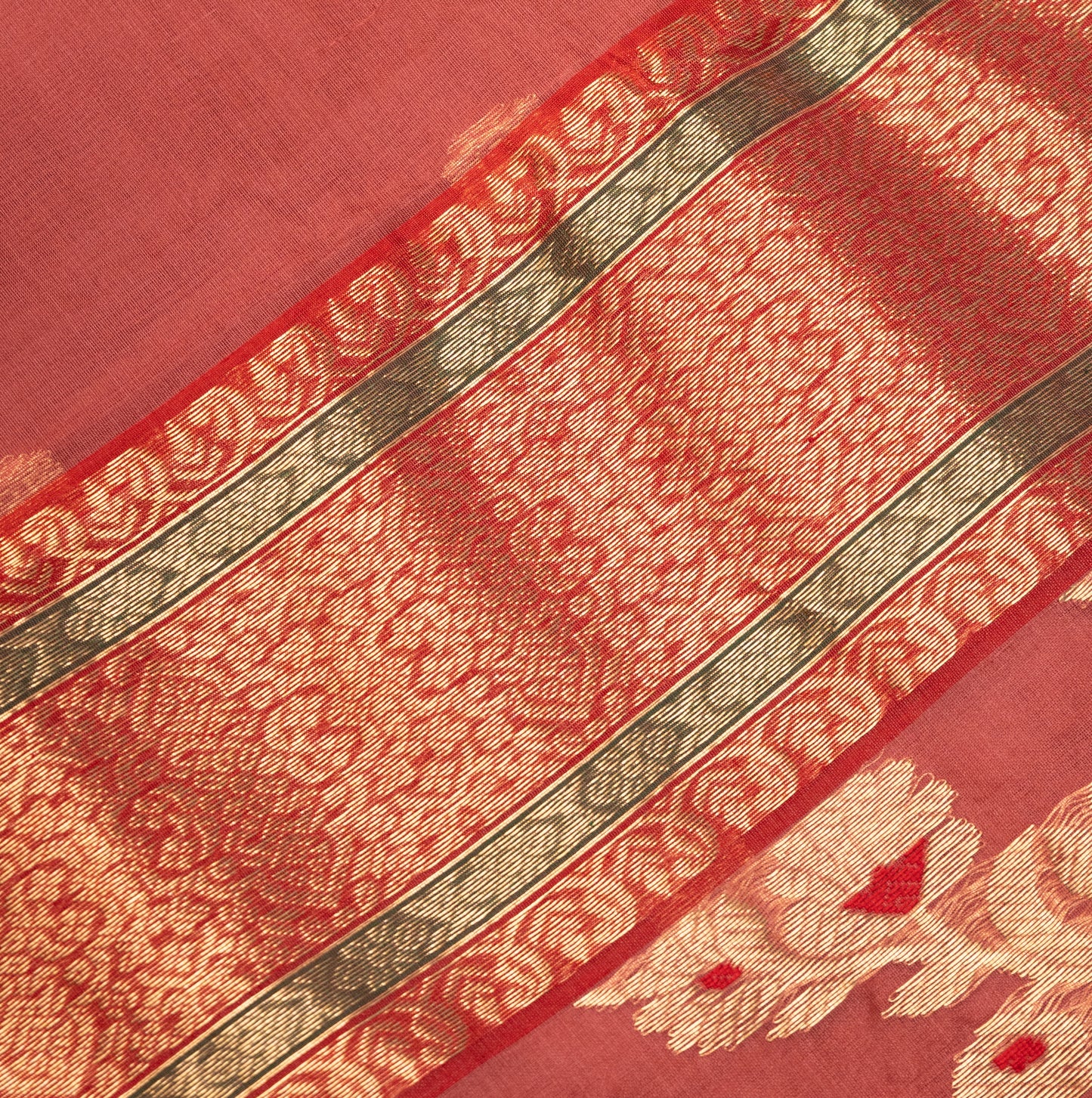 Chanderi Katan Silk Saree in Light Maroon
