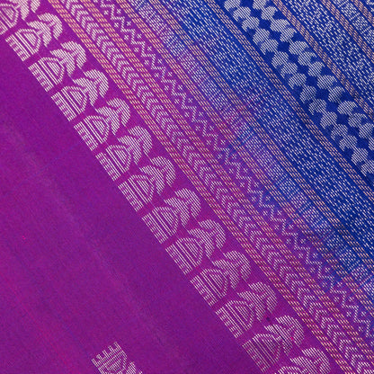 Soft Silk Magenta Saree with Blue Border