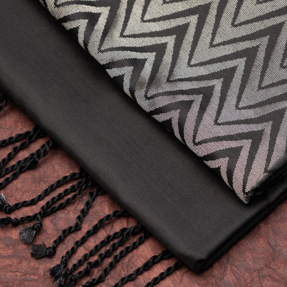 Pure Soft Silk Saree in Steel Grey