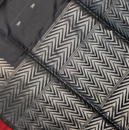 Pure Soft Silk Saree in Steel Grey