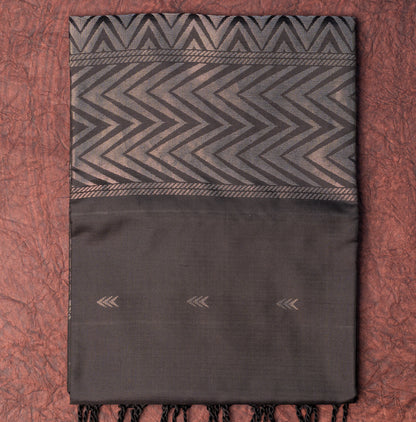 Pure Soft Silk Saree in Steel Grey