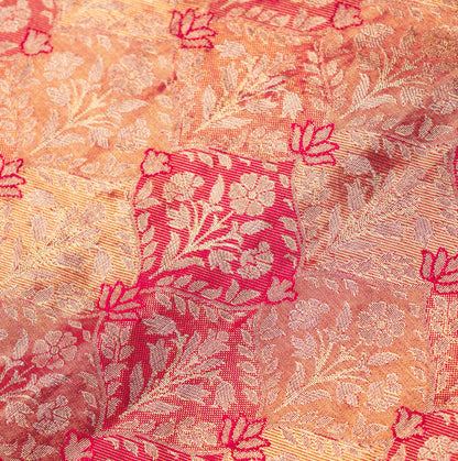 Designer Saree In Golden Pink with Moti Zari work