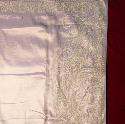 Steel Pink Designer Saree Shimmer Stone Work